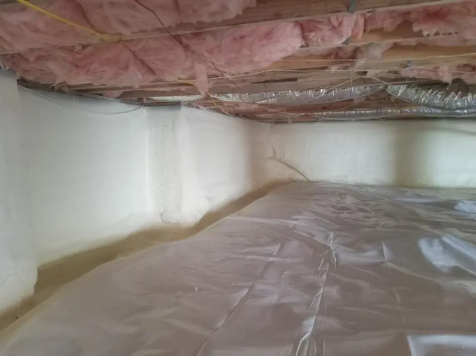 Crawl space encapsulation with closed-cell spray foam for Spray Foam Roofing in Fairview
